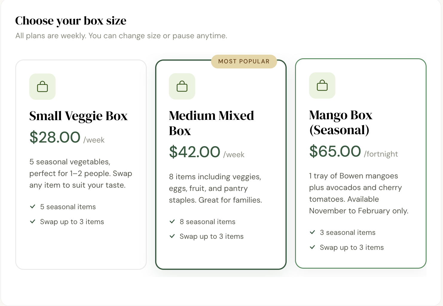 Subscription boxes